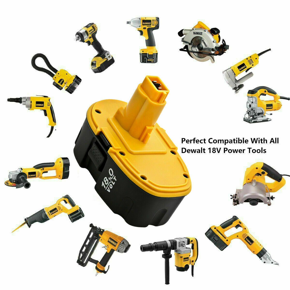 6.0Ah For Dewalt 18V Battery Replacement | DC9096 DC9098 DW9096 DW9098