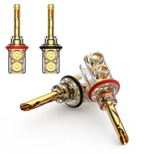 BFA-Z Type Screw Lock Banana Plug 24K Gold Plated HiFi Speaker Cable Connector