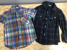 Appaman Boys Plaid Short Long Sleeve Button-Down Shirt 4t Lot B2