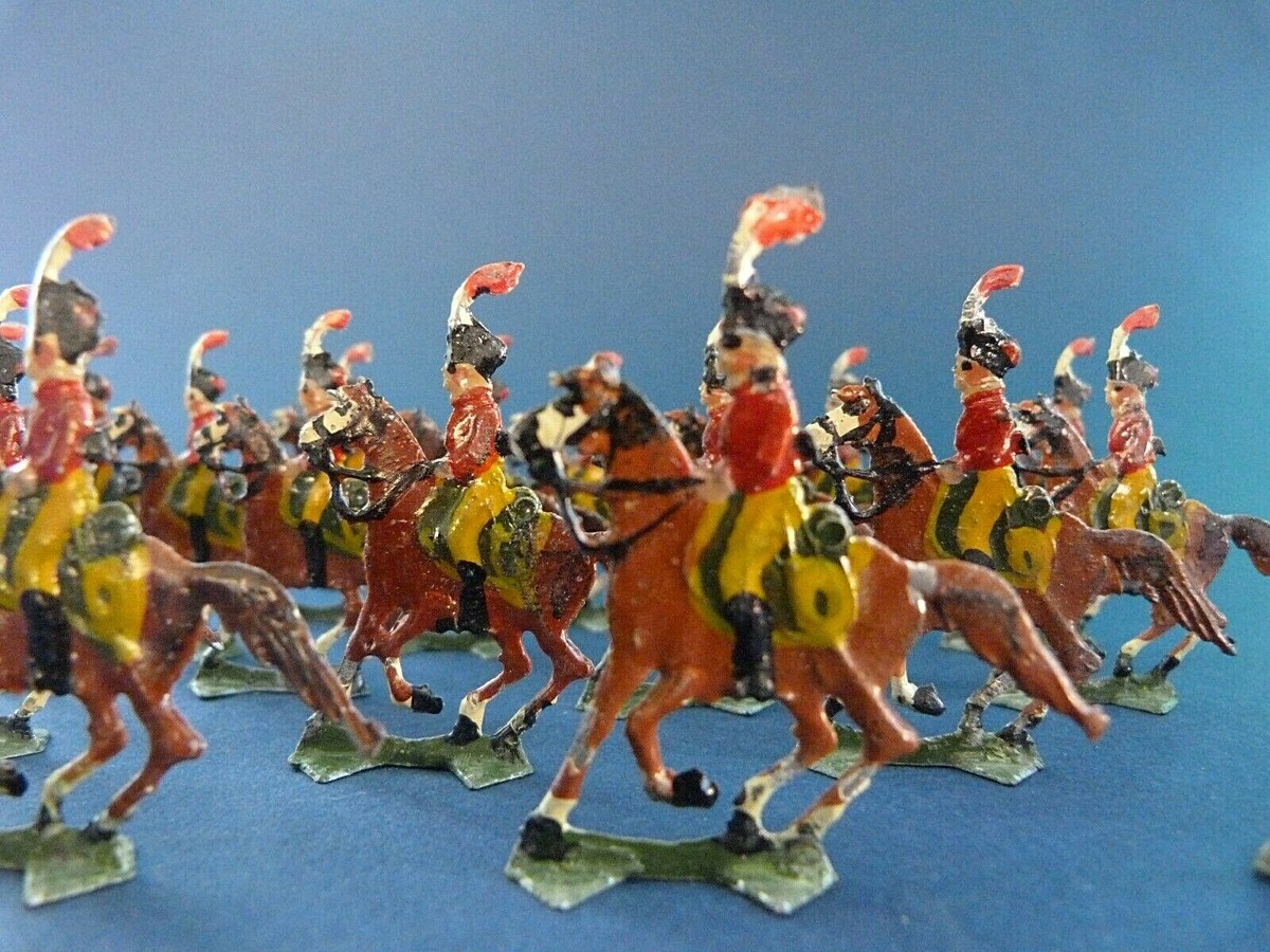 Plat d'étain de chasseurs à cheval. - Maquettes et Figurines