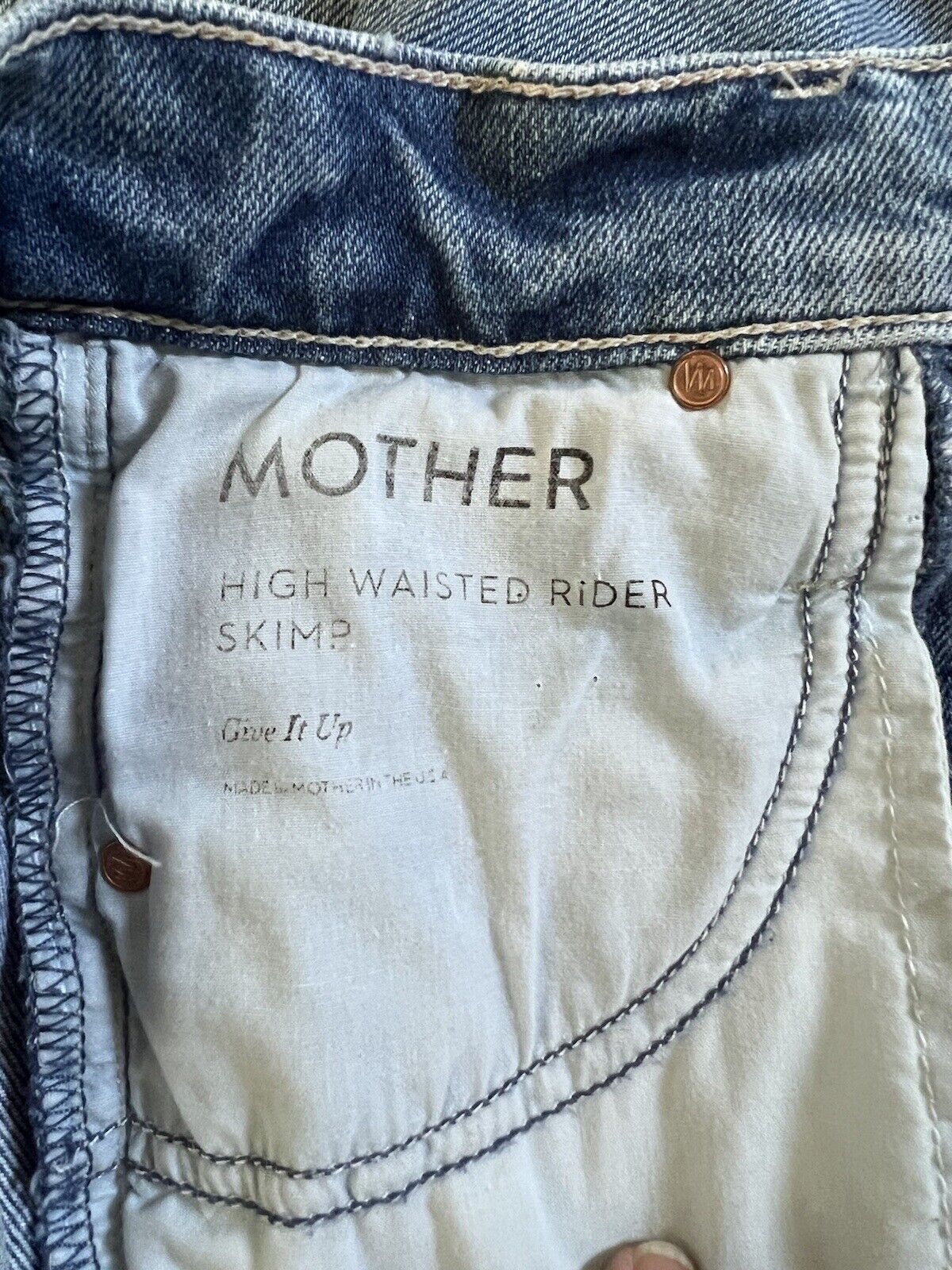 Mother Superior High Waisted Rider Skimp Jeans Si… - image 11