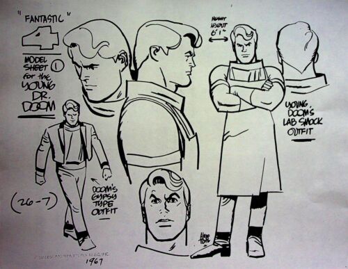 FANTASTIC FOUR 1967  Animation Production ALEX TOTH Model Cel Copy Hanna-Barbera - Picture 1 of 2