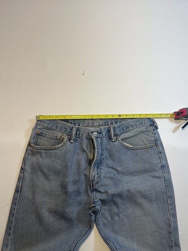 Levis 505 Jeans W34 L33 Mens Light Blue Regular Straight Fit Vintage Denim - Picture 11 of 12