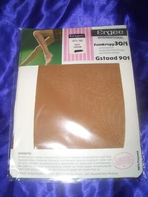 Vintage Ergee Nylons Feinstrümpfe Strapsstrümpfe Gr. 9,5-10 melone Stockings OVP - Bild 1 von 2
