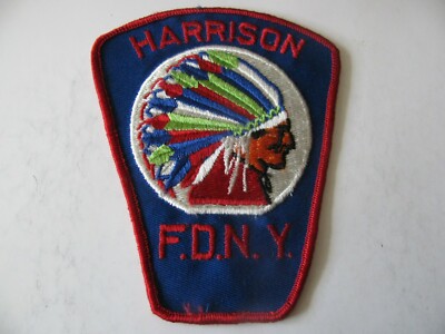 Harrison New York NY FDNY   Fire Dept  Patch  4   Sew On Free Shipping VERY RARE