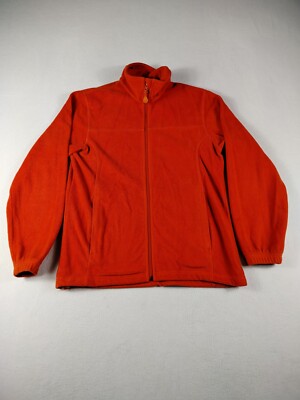 St Johns Bay Fleece Jacket Mens Medium Red Gorpcore Outdoors Hiking Cabincore