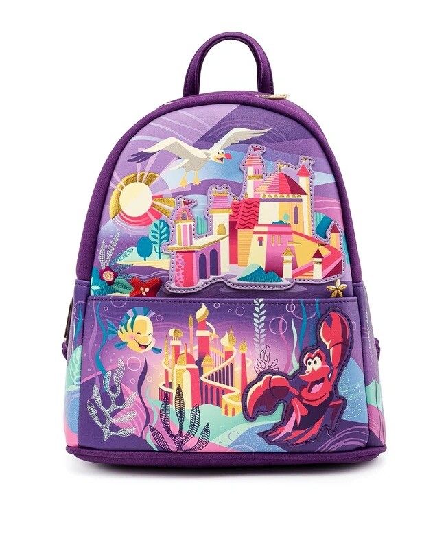 Loungefly Disney The Little Mermaid Ariel Castle‎ Mini Backpack Loungefly Disney Ariel Castle Collection Mini Backpack  main image 2