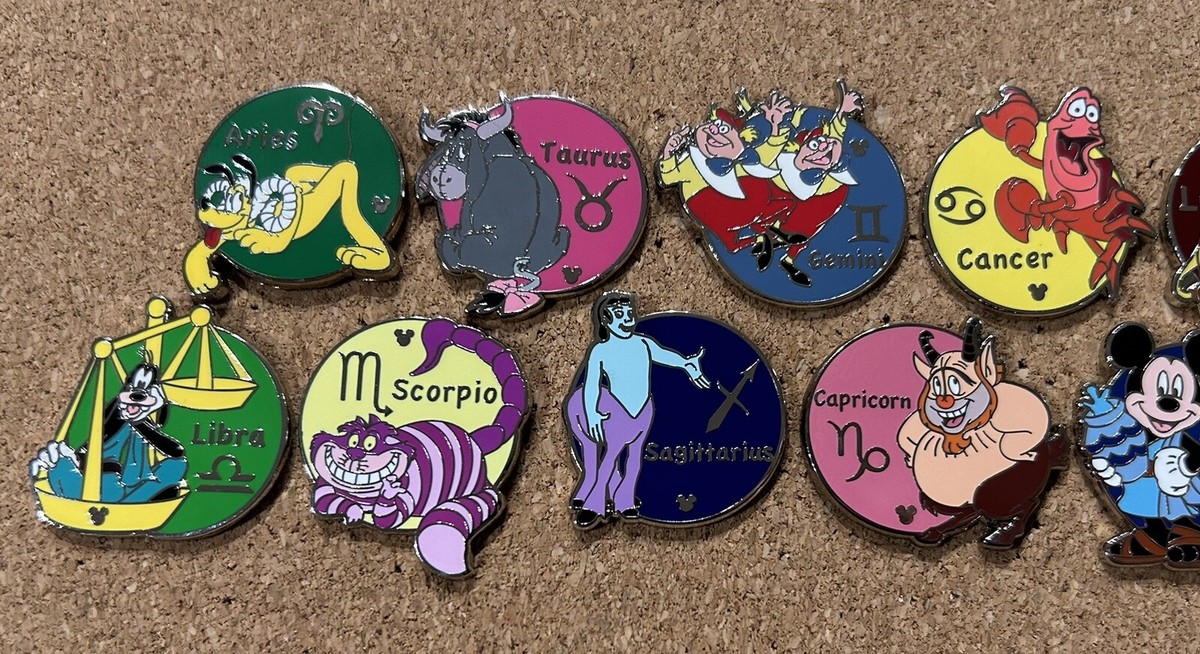 2012 Disney's Zodiac Hidden Mickey Pin Set, Full set of 13