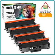 4PK TN760 Toner Cartridge for Brother TN730 MFC-L2690DW MFC-L2710DW HL-L2370DW