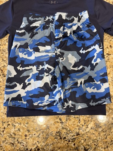 Under Armour Boys 2-piece shorts set Blue Youth Size 7 - Picture 9 of 9