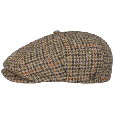 BRIXTON Brood Cotton Houndstooth Flatcap Schirmmütze Schiebermütze