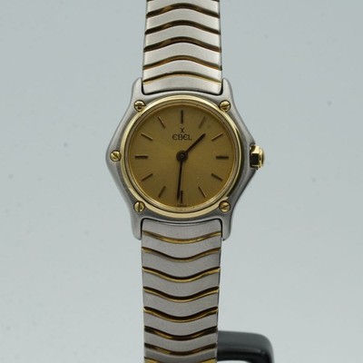 EBEL SPORT CLASSIQUE DAMEN UHR 23MM STAHL/GOLD 1057901 VINTAGE SCHÖN E403