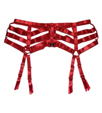 NWOT SEVEN 'TIL MIDNIGHT Red Strappy Garter Belt Size M/L