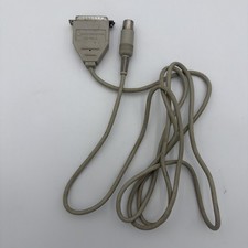Apple IIc Printer Cable 590-0191-A 5 Pin DIN to DB25 Serial ImageWriter