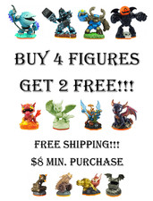 Skylanders Giants Figures Buy 4 Get 2 Free - 8 Minimum Purchase - Free Shipping