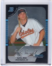 NOLAN REIMOLD 2005 Bowman Draft CHROME ROOKIE CARD #BDP104 - ORIOLES. rookie card picture