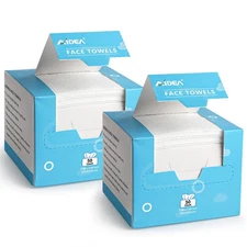 AIDEA Disposable Face Towels 200Ct Sensitive Skin Facial Cleansing Wipes Makeup