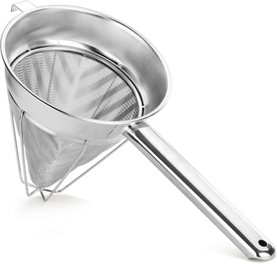 #ad New Star Foodservice 38071 Stainless Steel Reinforced Bouillon Strainer 8 Inch $59.57