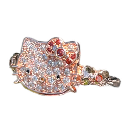 Sanrio Limited Edition Hello Kitty Rose Gold Plated CZ Ring  Size 10 NEW no box!