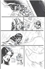 Superbabes #8- the team deals with Stardust's partner- original inks- 2 pages