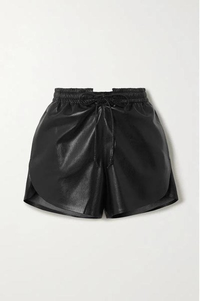Women Nanushka Shorts Black Eco-leather 38 / M /