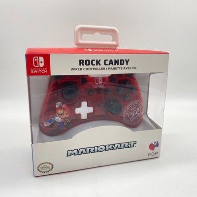 PDP Rock Candy Mini Controller Mario Kart Nintendo Switch Kabel Rot Transparent