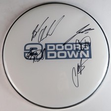 Brad Arnold THREE DOORS DOWN 3 DOORS DOWN Signed Autograph Drum Head by 5 JSA