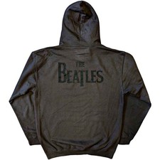 Image of The Beatles Hoodie Drop T Band Logo new Official Unisex Charcoal Grey Pullover