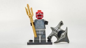 LEGO minifigure Hammerhead Warrior atl017 Atlantis 7977 7984 trident