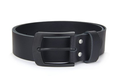 Ledergürtel 100% Echtleder, MADE IN GERMANY, schwarze Schnalle
