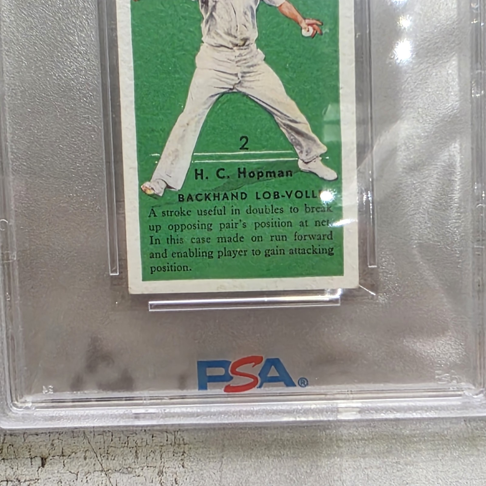 1936 John Player And Sons #41 H.C. Hopman Vintage Graded Tennis Card PSA 6 view 4