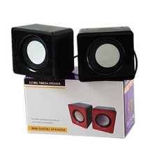 Mini USB Power Wired Computer Speakers Stereo 3.5mm Jack Fit Desktop PC Laptop