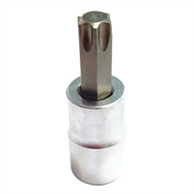  VIM Tools T40 TORX, Gun Metal Gray Bit, Satin Chrome 3/8 Inch Square Drive Bit 