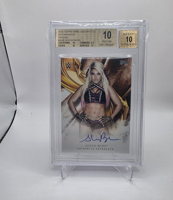 Topps 2019 WWE Undisputed Alexa Bliss Auto A-AB Orange /99 BGS 10