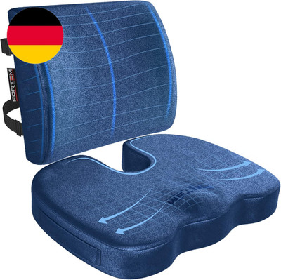 FORTEM Sitzkissen Und Lendenkissen Für Bürostuhl, Sitzpolster, Memory-Schaum Rüc