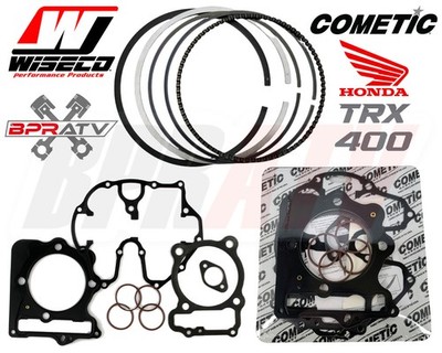 TRX 400EX 400EX 87mm Big Bore WISECO Piston Rings Set Cometic Top End Gasket Kit