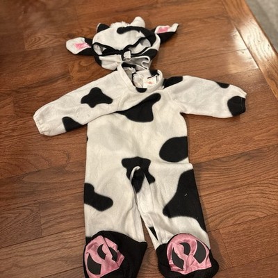 Rubie s Baby Cow Halloween Costume Unisex Size 6-12 Mos 2 Pc Dress Up EUC