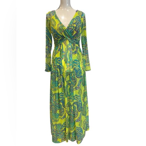 vintage 1970s Robert David Morton poly/nylon jersey dress