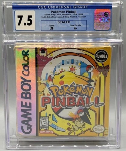 Pokemon Pinball Nintendo Game Boy Color Sealed New CGC 7.5 A+ Graded