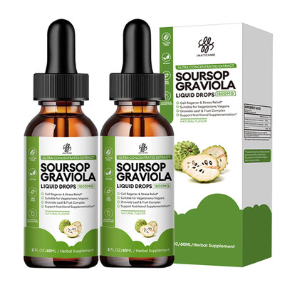 2x Pure Graviola Soursop Extract Liquid Drop Support Regeneration, Immune Boost