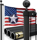 30FT Heavy Duty Flag Pole for outside House, Real 10 Gauge Aluminum | 130MPH Win