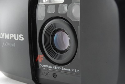 Olympus オリンパス mju af 黒 black MINT] Olympus μ mju Black AF Compact 35mm Point & Shoot From JAPAN