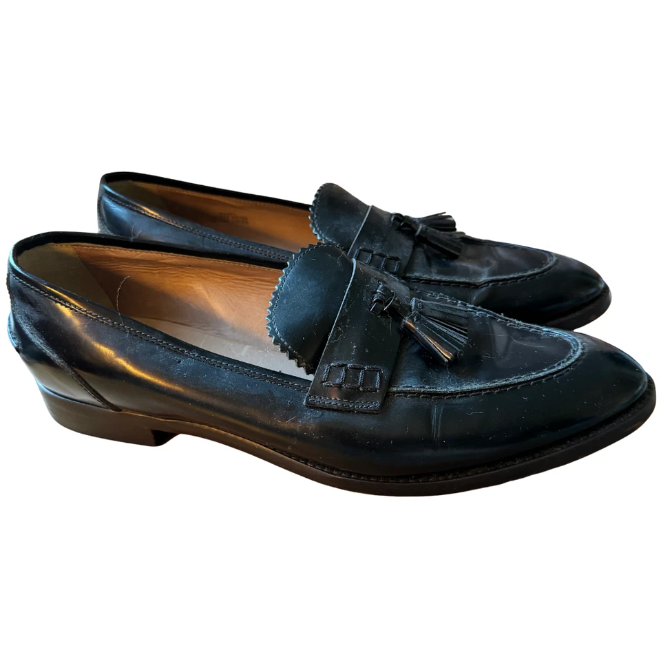 J. Vestido CREW Biella Borla Penny Mocasines Cuero A9861 Mujer Talla 10 Italia Foto 2 de 4