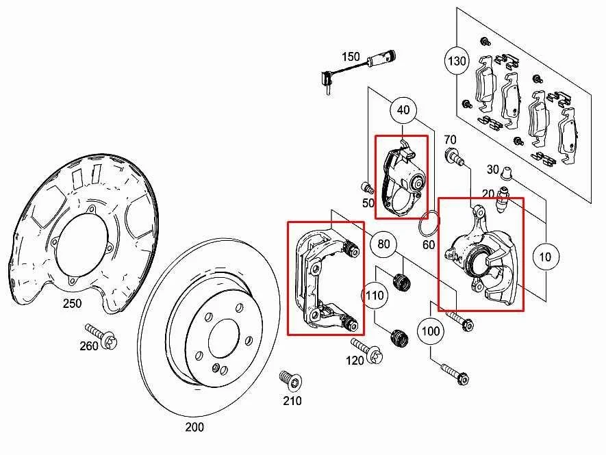 2012-2015 Mercedes-Benz ML350 Rear Right Side Brake Disc Caliper 166-423-02-81 - Image 2 of 4