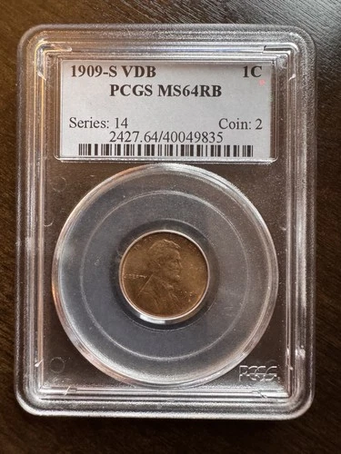 1909 S VDB Lincoln Cent ~ PCGS MS64RB ~ RARE ~