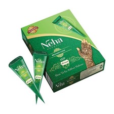 2x (Pack 0f 12) NEHA HERBALS MEHANDI CONE Made From All Natural Henna