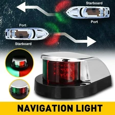 Universal 12V Marine Boat LED Navigation light Red+Green Stern Bow Light Running
