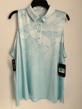NWT$60 Nike Dri-FIT Standard Fit Sleeveless Golf Polo Women's XL Blue C19884-449