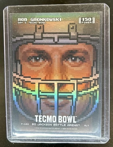 2026 Battle Arena Tecmo Bowl Rob Gronkowski Day 1 Pixel Helmet Alt #P152