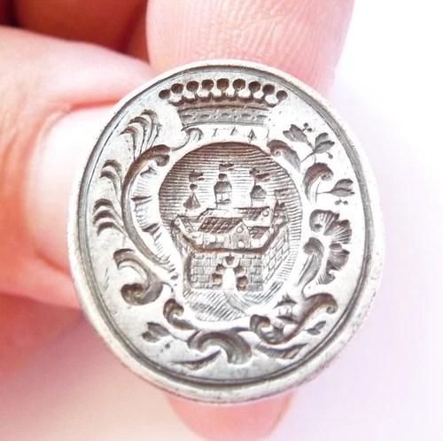 SEAL / STAMP silver countal crown 17th/18th century